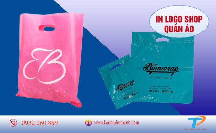 túi nhựa in logo shop quần áo - mẫu bao bì tham khảo